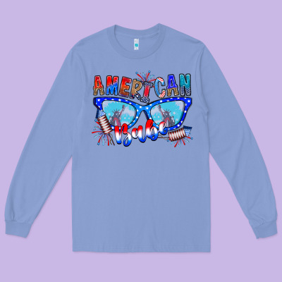 American Babe Long Sleeve Tee Designed By Cowhidedigitalart
