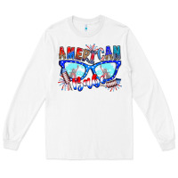 White American babe Long Sleeve Tee - CowhideDigitalArt