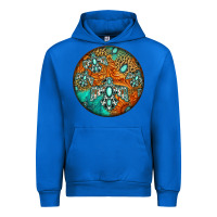 Cobalt western pattern circle Urban Hoodie - Jasminsmagicworld