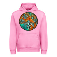 Fuchsia Pink western pattern circle Urban Hoodie - Jasminsmagicworld