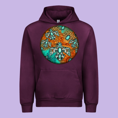 Western Pattern Circle Urban Hoodie Designed By Jasminsmagicworld