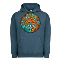 Pigment Midnight Navy western pattern circle Urban Hoodie - Jasminsmagicworld