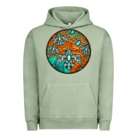 Pigment Oil Green western pattern circle Urban Hoodie - Jasminsmagicworld