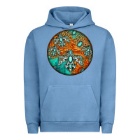 Pigment Pebble Blue western pattern circle Urban Hoodie - Jasminsmagicworld