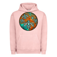 Pigment Salmon western pattern circle Urban Hoodie - Jasminsmagicworld