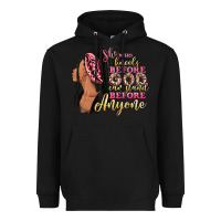 Black She who kneels before god can stand before anyone Heavyweight Hoodie - RanaPortraitStore