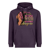 Plum She who kneels before god can stand before anyone Heavyweight Hoodie - RanaPortraitStore