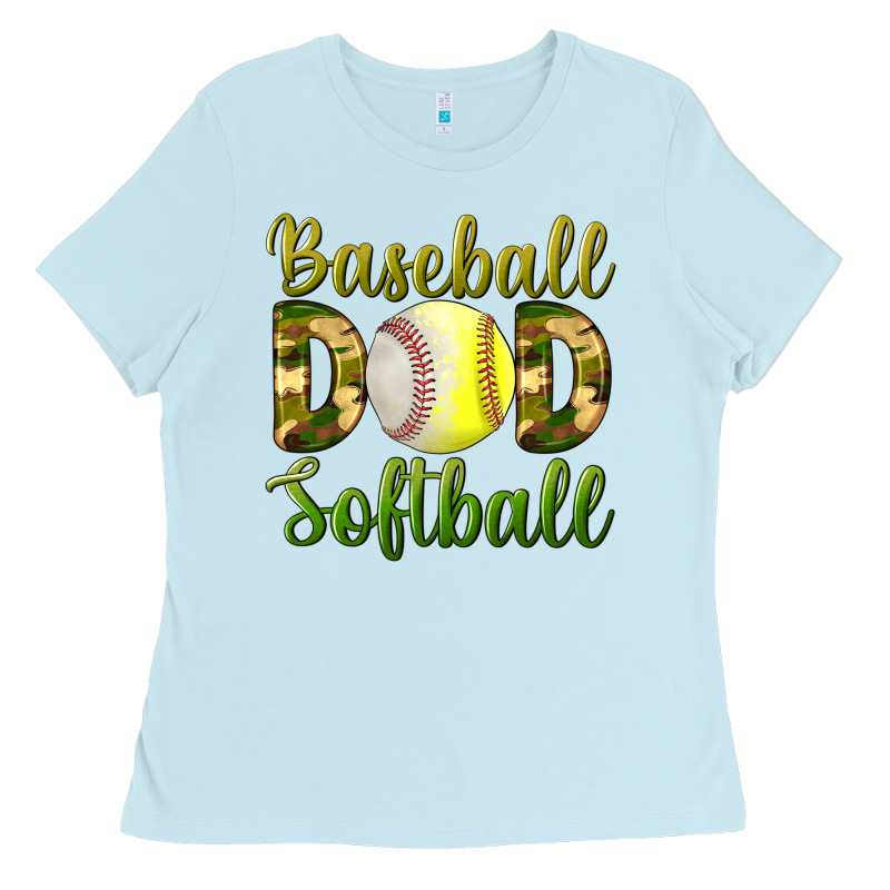 Baseball Dad Softball Ladies Tee by BundleAndBundleShop | Teevron