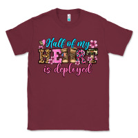 Burgundy half of my haert is deployed olivia Classic Tee - OliviaCreatesArt
