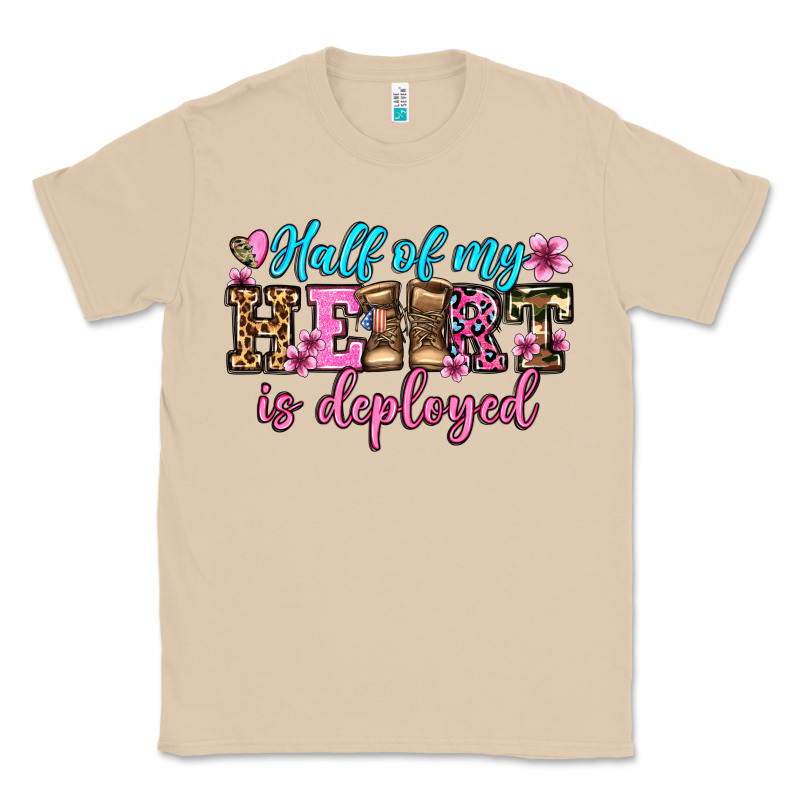 Half Of My Haert Is Deployed Olivia Classic Tee by OliviaCreatesArt | Teevron
