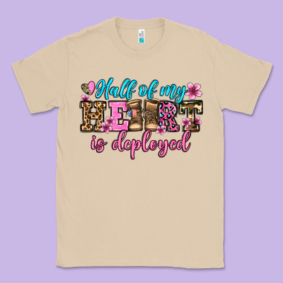 Half Of My Haert Is Deployed Olivia Classic Tee Designed By Oliviacreatesart