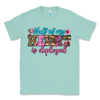 Seafoam half of my haert is deployed olivia Classic Tee - OliviaCreatesArt