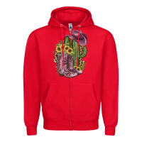 Red Pink Cowboy Boots Zipper Hoodie - JahusDesignShop