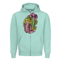 Seafoam Pink Cowboy Boots Zipper Hoodie - JahusDesignShop