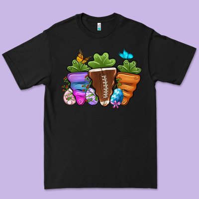 Football Easter Sports Carrots Premium Tee Designed By Oliviacreatesart