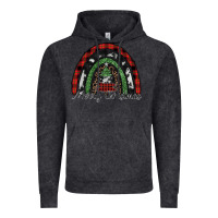 Vintage Black Merry Christmas rainbow Vintage Hoodie - CowhideDigitalArt