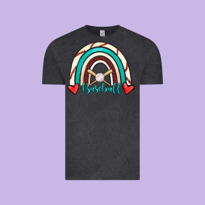 Baseball Rainbow Vintage Tee Designed By Ranaportraitstore