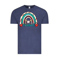 Vintage Denim Baseball Rainbow Vintage Tee - RanaPortraitStore