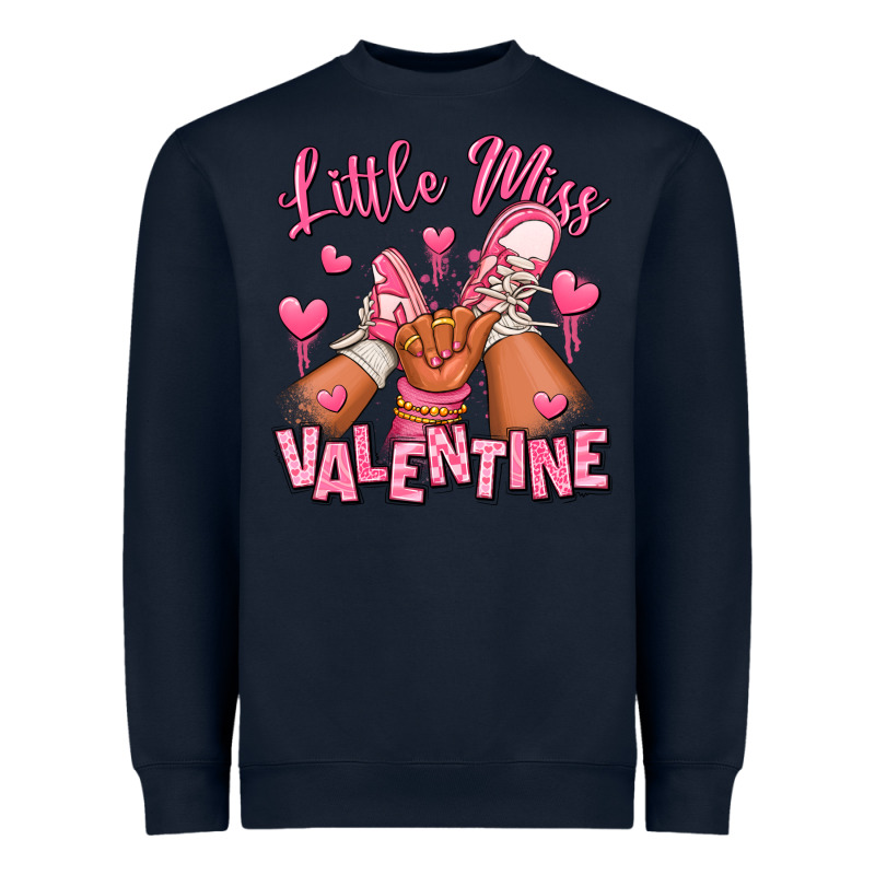 Little Miss Valentine Afro Kid Sneakers Heavyweight Sweatshirt by RanaPortraitStore | Teevron