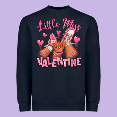 Little Miss Valentine Afro Kid Sneakers Heavyweight Sweatshirt Designed By Ranaportraitstore