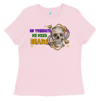 Bubblegum Pink on tuesdays we wear beads skull Ladies Tee - FaDigitalArtStudio