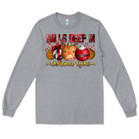 Heather Grey balls deep in christmas spirit Long Sleeve Tee - CowhideDigitalArt