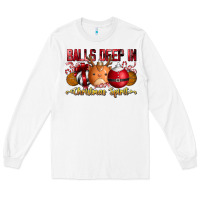 White balls deep in christmas spirit Long Sleeve Tee - CowhideDigitalArt