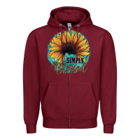 Burgundy Simply Blessed Zipper Hoodie - JahusDesignShop