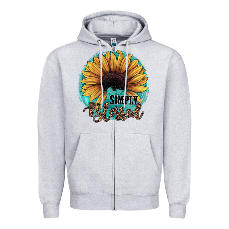 Simply Blessed Zipper Hoodie by JahusDesignShop | Teevron