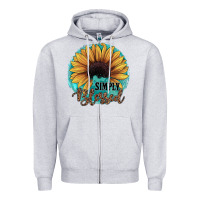 Heather Grey Simply Blessed Zipper Hoodie - JahusDesignShop