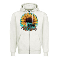 Oatmeal Heather Simply Blessed Zipper Hoodie - JahusDesignShop