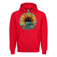 Red Simply Blessed Zipper Hoodie - JahusDesignShop