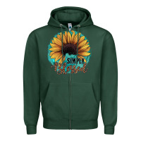 Sports Green Simply Blessed Zipper Hoodie - JahusDesignShop