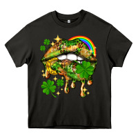 Asphalt St. Patrick's Day lips Heavy Core Tee - HowdyJamesFarm