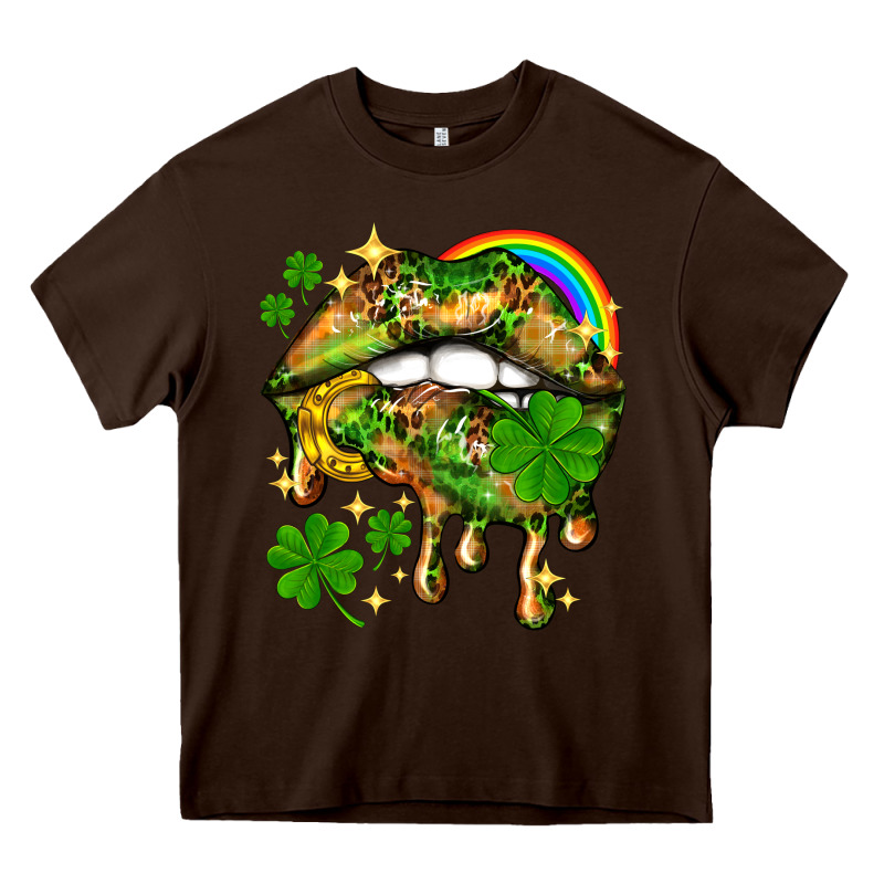 St. Patrick's Day Lips Heavy Core Tee by HowdyJamesFarm | Teevron