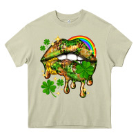 Mossy St. Patrick's Day lips Heavy Core Tee - HowdyJamesFarm