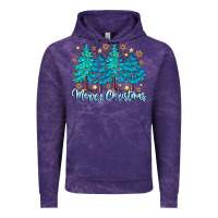 Cloud Purple Merry Christmas Vintage Hoodie - CowhideDigitalArt