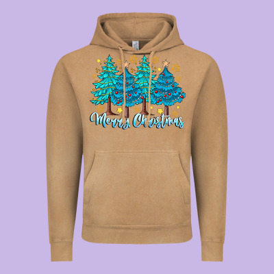 Merry Christmas Vintage Hoodie Designed By Cowhidedigitalart