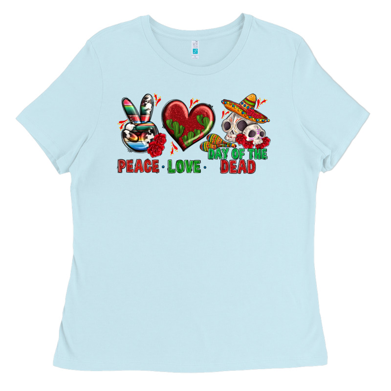 Peace Love Day Of The Dead Ladies Tee by BundleAndBundleShop | Teevron