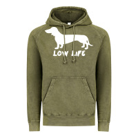 Vintage Olive Doxie Low Life Vintage Hoodie - artisFamous