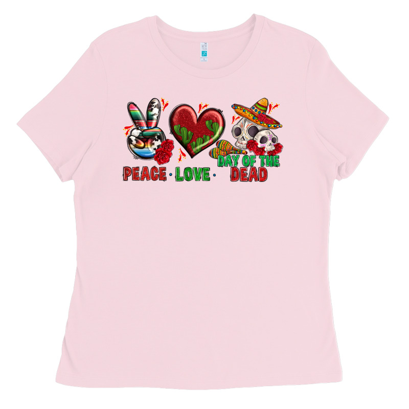 Peace Love Day Of The Dead Ladies Tee by BundleAndBundleShop | Teevron