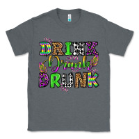 Charcoal Heather drink drank drunk mardi gras olivia Classic Tee - OliviaCreatesArt