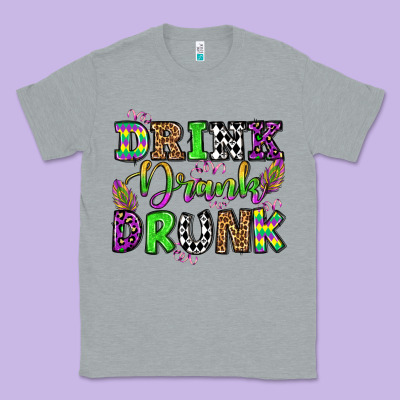 Drink Drank Drunk Mardi Gras Olivia Classic Tee Designed By Oliviacreatesart