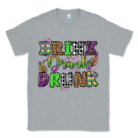 Heather Grey drink drank drunk mardi gras olivia Classic Tee - OliviaCreatesArt