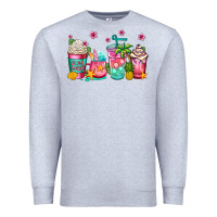 Heather Grey summer coffee cups Premium Sweatshirt - Jasminsmagicworld