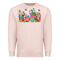 Pale Pink summer coffee cups Premium Sweatshirt - Jasminsmagicworld