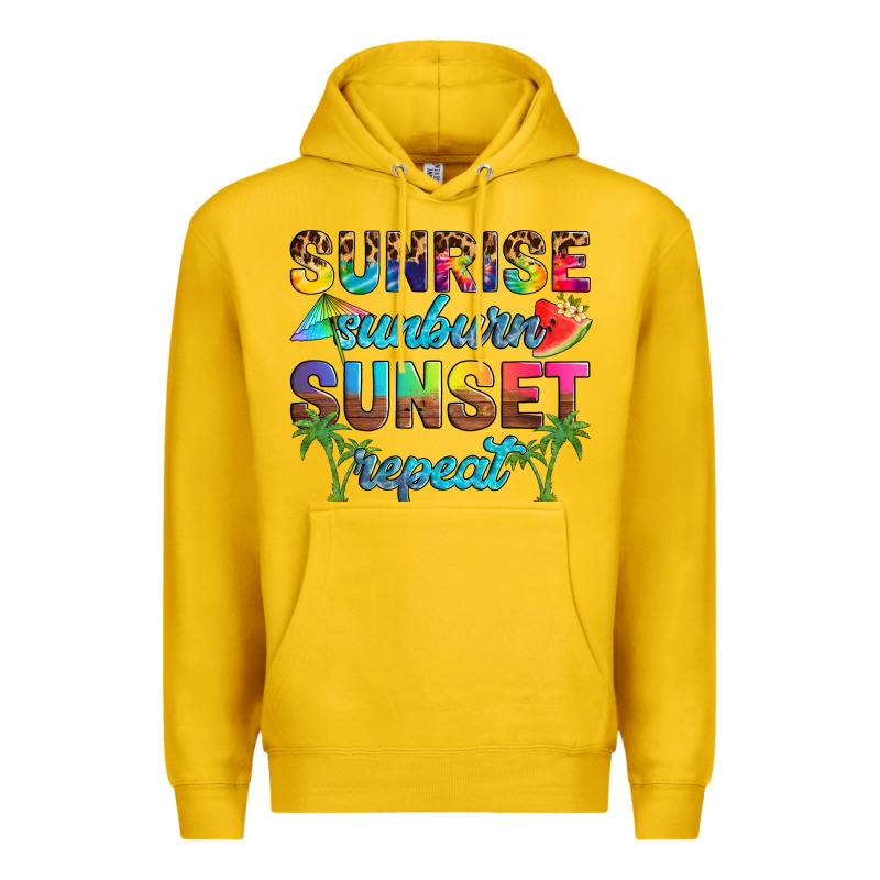 Sunrise Sunburn Sunset Repeat Premium Hoodie by Artiststas | Teevron