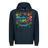 Navy sunrise sunburn sunset repeat Premium Hoodie - Artiststas