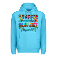 Ocean Blue sunrise sunburn sunset repeat Premium Hoodie - Artiststas