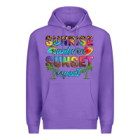 Purple sunrise sunburn sunset repeat Premium Hoodie - Artiststas